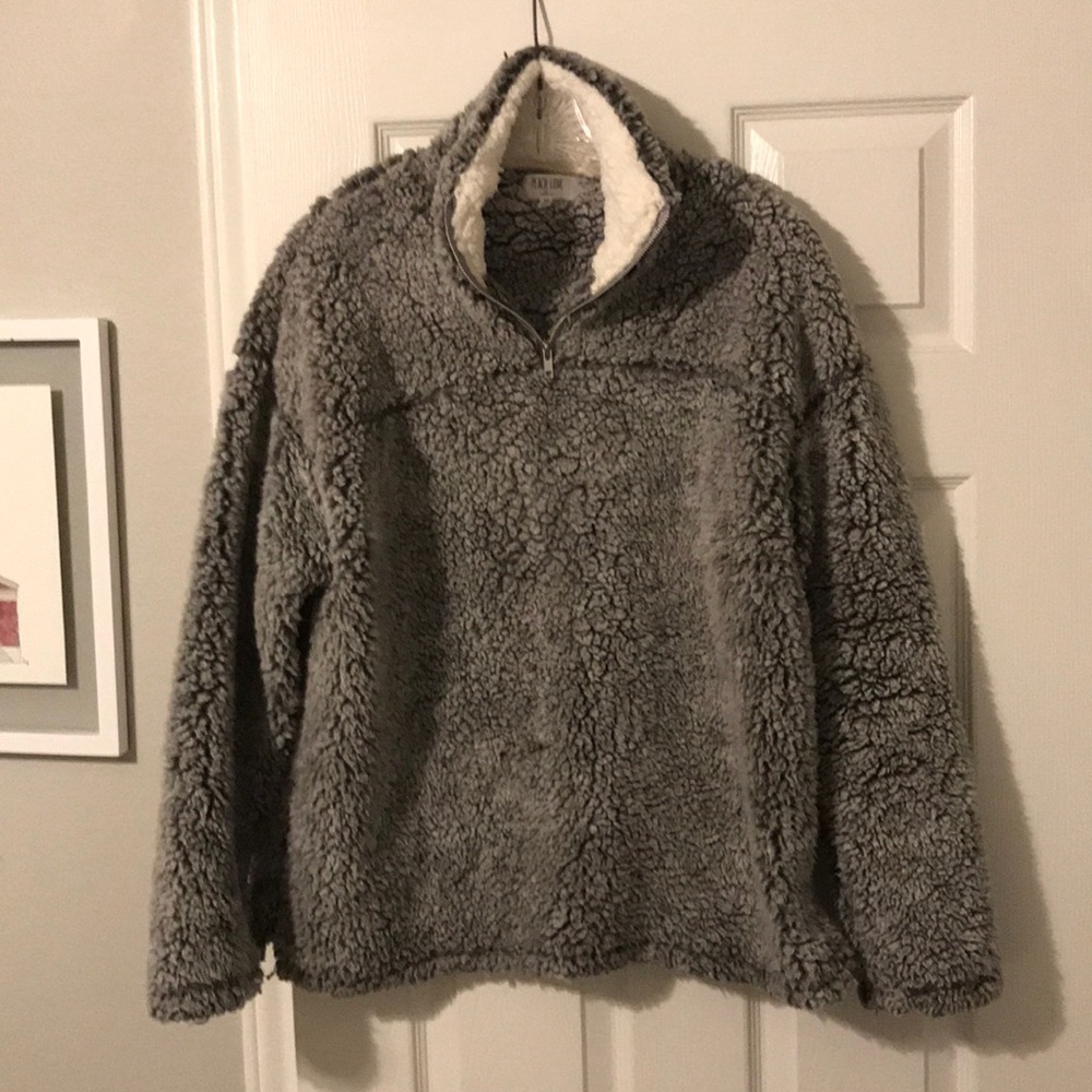 Gray fleece